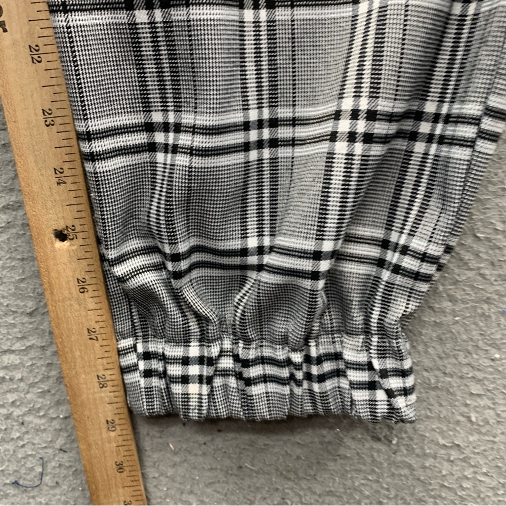 I.AM.GIA High Waist Plaid Cobain Pants Joggers Black White Tartan Women’s Size M - Picture 5 of 13
